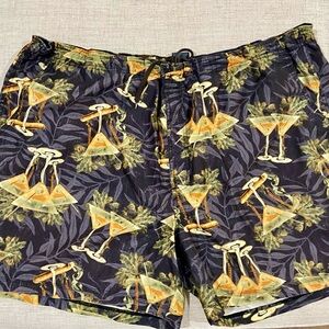 Faded Glory Cocktail Print Board Shorts